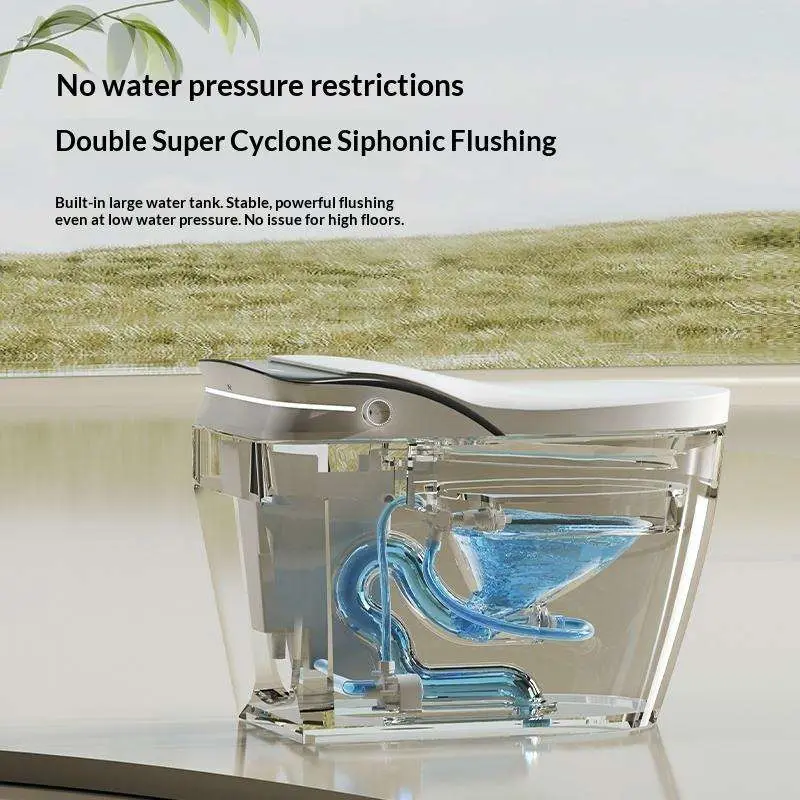 2026 New Light Intelligent Fully Automatic Wash-butt Integrated Household Electric Intelligent Smart Toilet for Hotel Apartments — image 5