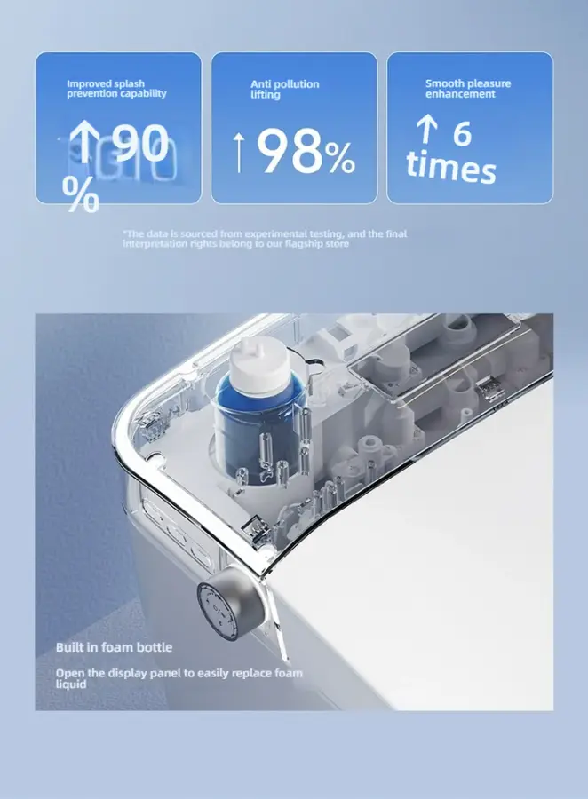 Fully Automatic AI-controlled S-type Trap with No Water Pressure Restrictions Remote Seat Heating Multifunctional Smart Toilet — image 4