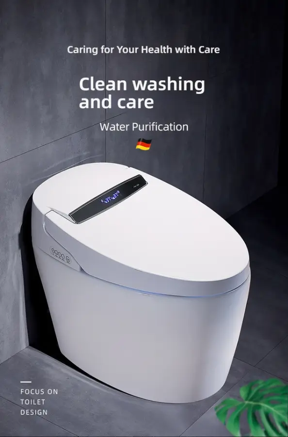 Fully Automatic Newly Integrated Intelligent Digital Display S-shaped Drainage Pipe Multifunctional Ceramic Smart Toilet — view 6