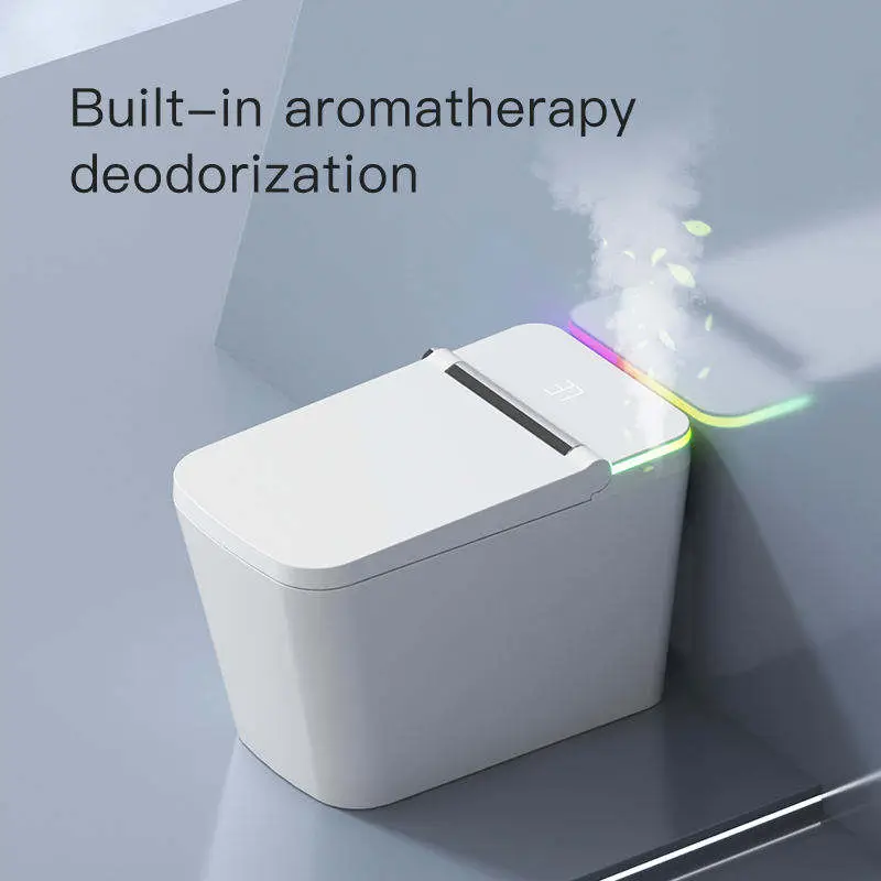 New Fully Automatic Sterilization Multi-functional Heating Seat One-piece Floor-standing Bidet Smart Toilet with Remote — view 3