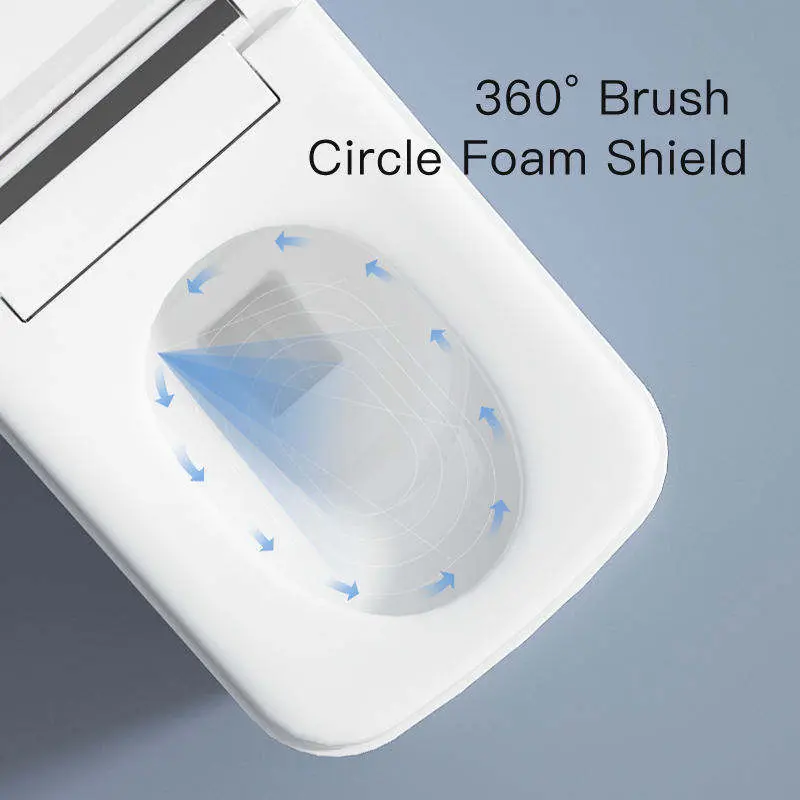 New Fully Automatic Sterilization Multi-functional Heating Seat One-piece Floor-standing Bidet Smart Toilet with Remote — view 6