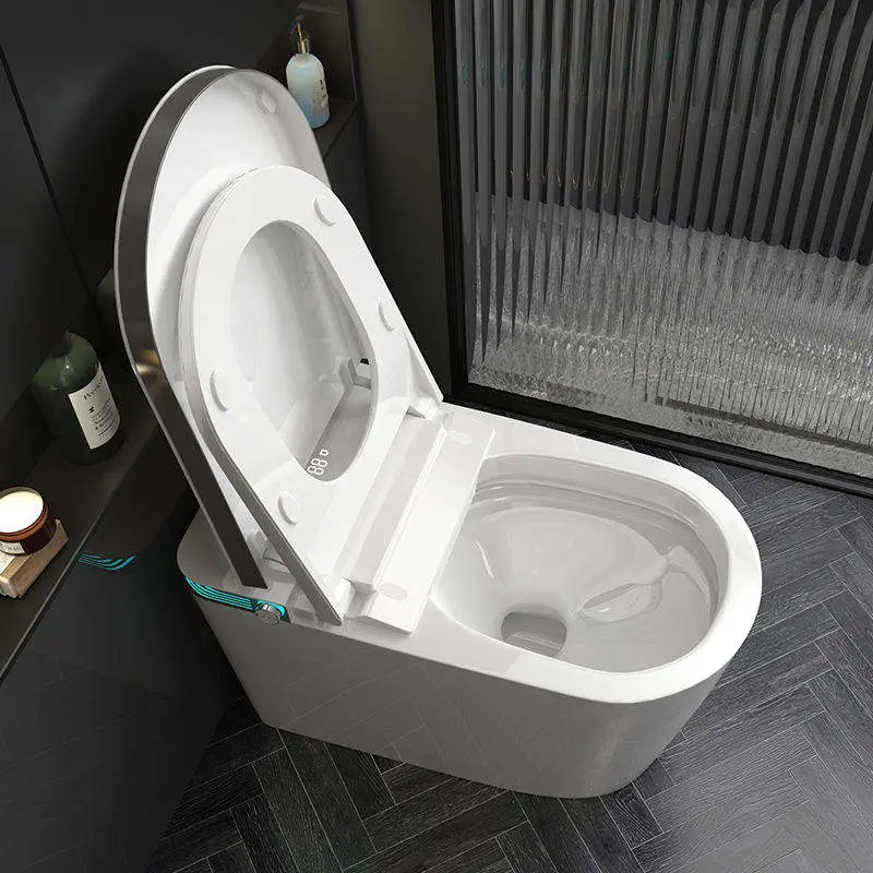 Customized Wholesale of New Large U-shaped Widened Seat Fully Automatic Voice Foam Shield Anti-splash Water tank Smart Toilet — image 4