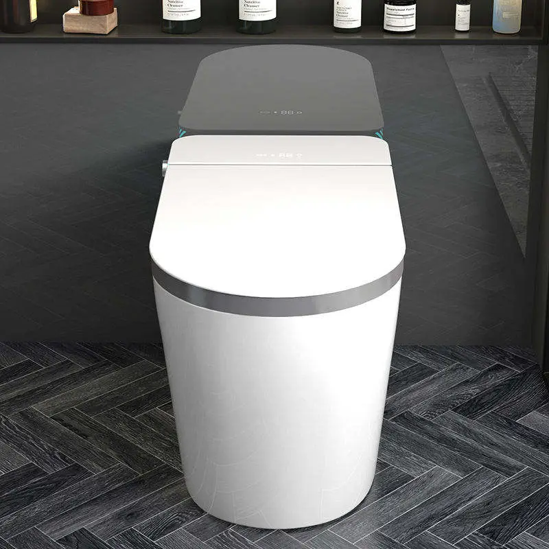 Customized Wholesale of New Large U-shaped Widened Seat Fully Automatic Voice Foam Shield Anti-splash Water tank Smart Toilet — image 5