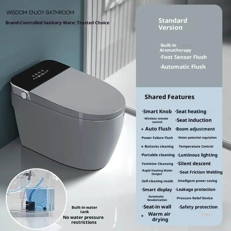 Modern Wholesale One-piece P Trap Black Ceramic Sanitary Ware Wc Drain Pipe Matte Black Wall-mounted Smart Toilet — image 6