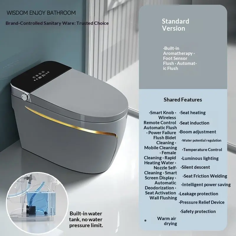 Modern Wholesale One-piece P Trap Black Ceramic Sanitary Ware Wc Drain Pipe Matte Black Wall-mounted Smart Toilet — image 7