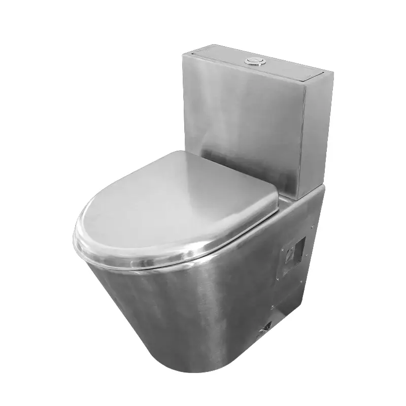 Dubai Outdoor Public Facilities European-style Commercial Toilets Durable 304 Stainless Steel Toilets with Water Tanks Nozzles — image 7