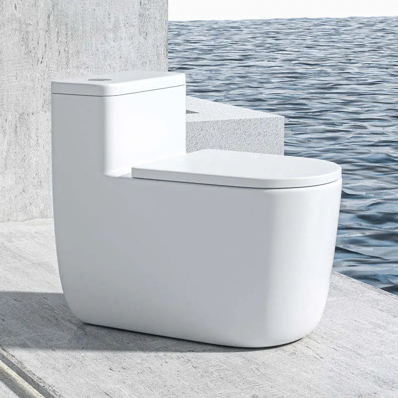 Customized Wholesale Low-price White and Black Floor-standing Simple S-shaped and P-shaped Bathroom Flush Toilets — image 3