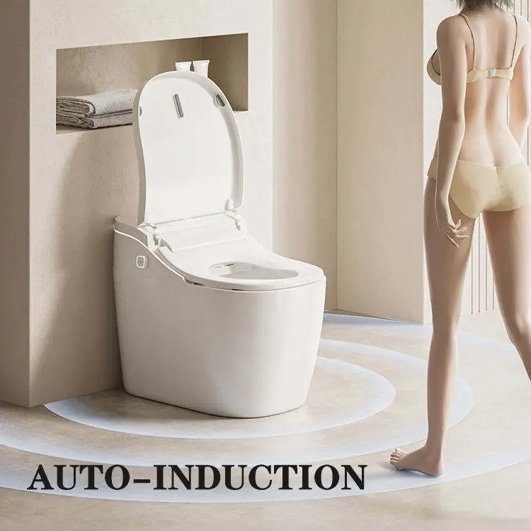 New Type Mechanical Flushing Silent Quick-flush No Water Pressure Limit Aromatherapy Deodorizing Large Seat Seat Smart Toilet — image 4
