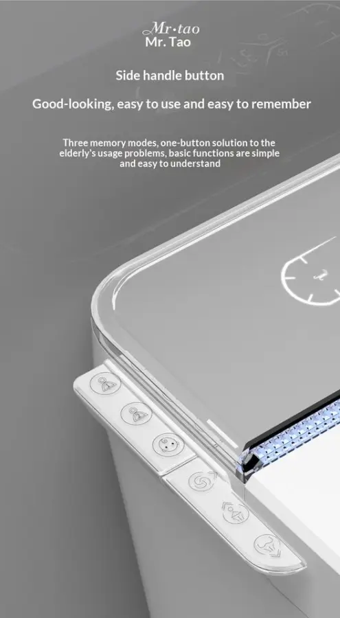 Customized Wholesale Intelligent Automatic Luxury New Design Integrated White Temperature Display High-end Smart Toilet — view 4