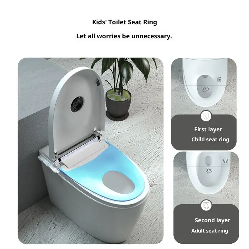 Customized Wholesale Intelligent Automatic Luxury New Design Integrated White Temperature Display High-end Smart Toilet — view 5