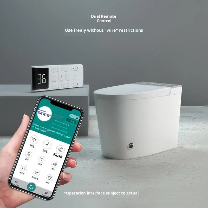 Customized Wholesale Intelligent Automatic Luxury New Design Integrated White Temperature Display High-end Smart Toilet — view 6