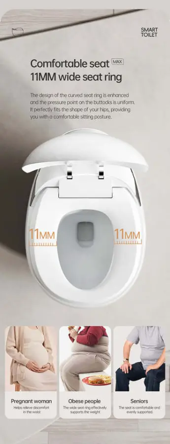 Whale-shaped Egg-shaped Luxury Intelligent Water Spray Heating Remote Control S-shaped Steam Trap Drainage Smart Toilet — image 3