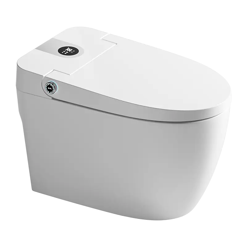 2025 New Custom Multi-functional Bidet Floor-standing New Smart Seat Heated WC P Type Home Hotel Smart Toilet — image 7
