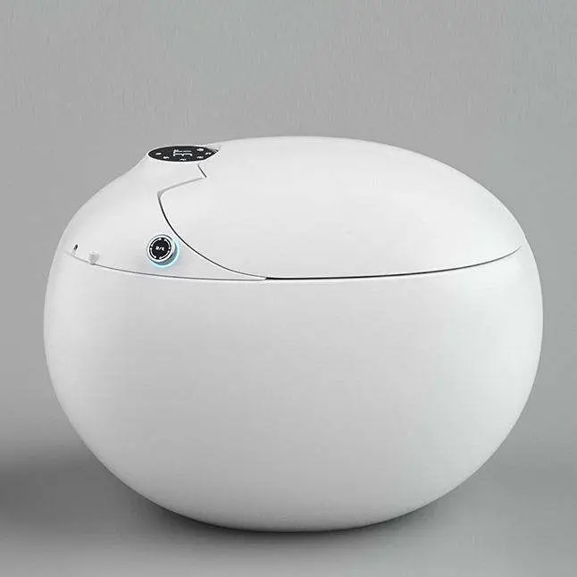 New Luxury One-piece Egg-shaped Ceramic Automatic Intelligent Multi-functional Remote Control Sanitary Ware Smart Toilet — image 3
