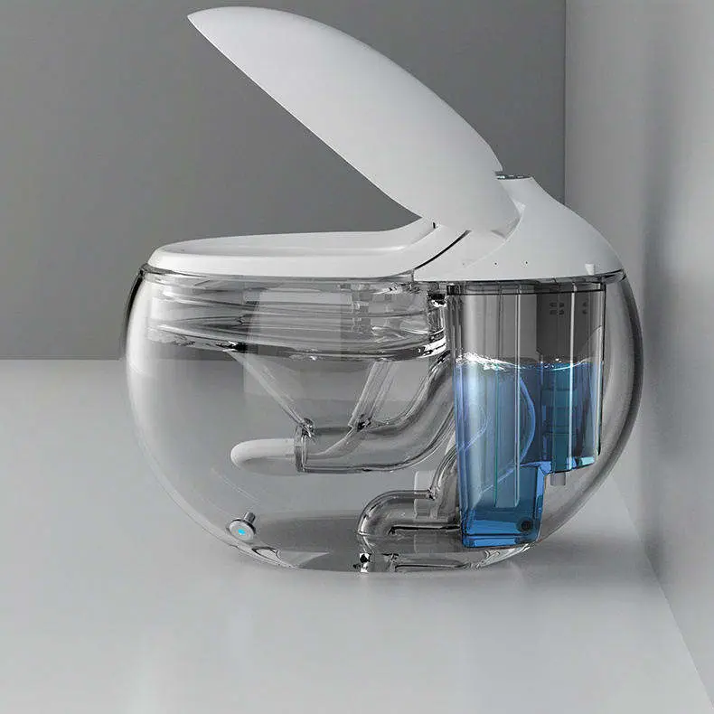 New Luxury One-piece Egg-shaped Ceramic Automatic Intelligent Multi-functional Remote Control Sanitary Ware Smart Toilet — image 4