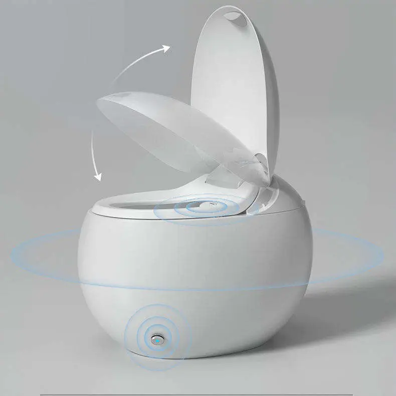 New Luxury One-piece Egg-shaped Ceramic Automatic Intelligent Multi-functional Remote Control Sanitary Ware Smart Toilet — image 5