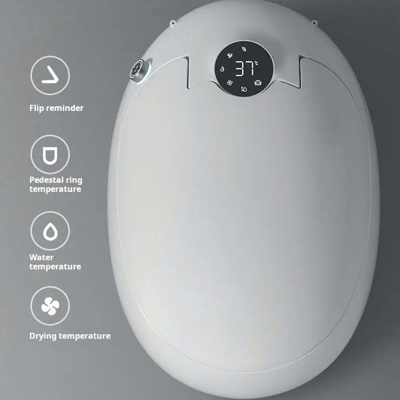 New Luxury One-piece Egg-shaped Ceramic Automatic Intelligent Multi-functional Remote Control Sanitary Ware Smart Toilet — image 6