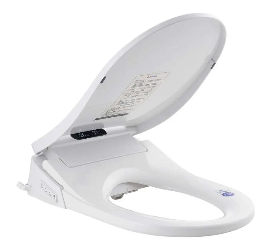 Intelligent Toilet Seat with Instant Hot Water Bubble Flushing Remote Control Side Knob 4 Temperature Settings Self-cleaning — image 4