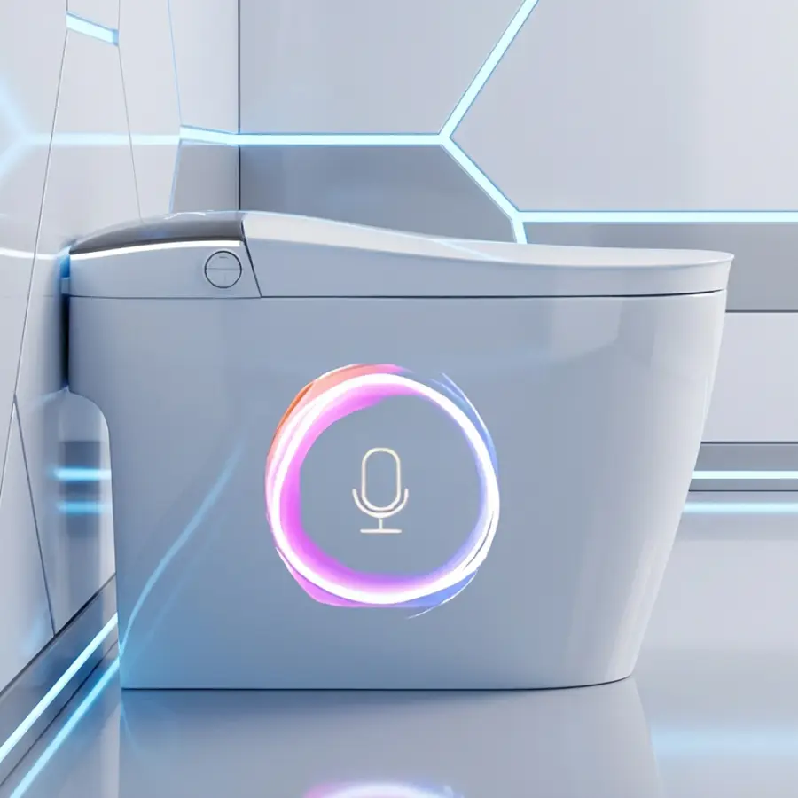 AI Voice Control Smart Toilet with Kick Flush, Hands-Free Operation, Self-Cleaning Nozzle for Modern Luxury Bathroom — view 1