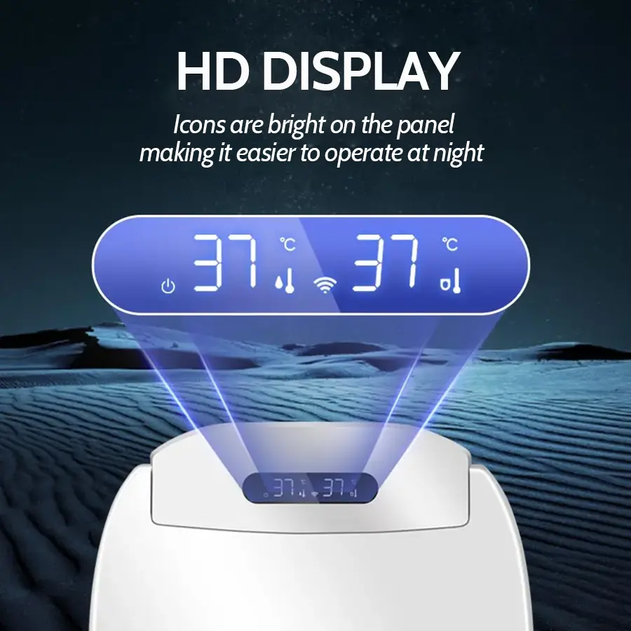 Family Friendly UV Disinfection Antibacterial LED Night Light Soft Close Easy Clean One Piece Smart Toilet for Home Bath — view 5