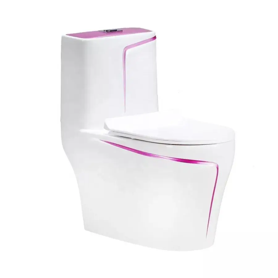 Customized Modern Luxury High-quality Platinum Design Floor-standing Integrated Siphonic Toilet for Bathroom — image 5