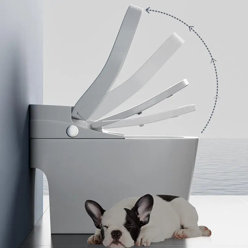 Customized Intelligent Color Pulse Household Siphonic Bathroom Toilet Without Water Pressure Limit and Unplugged — image 3
