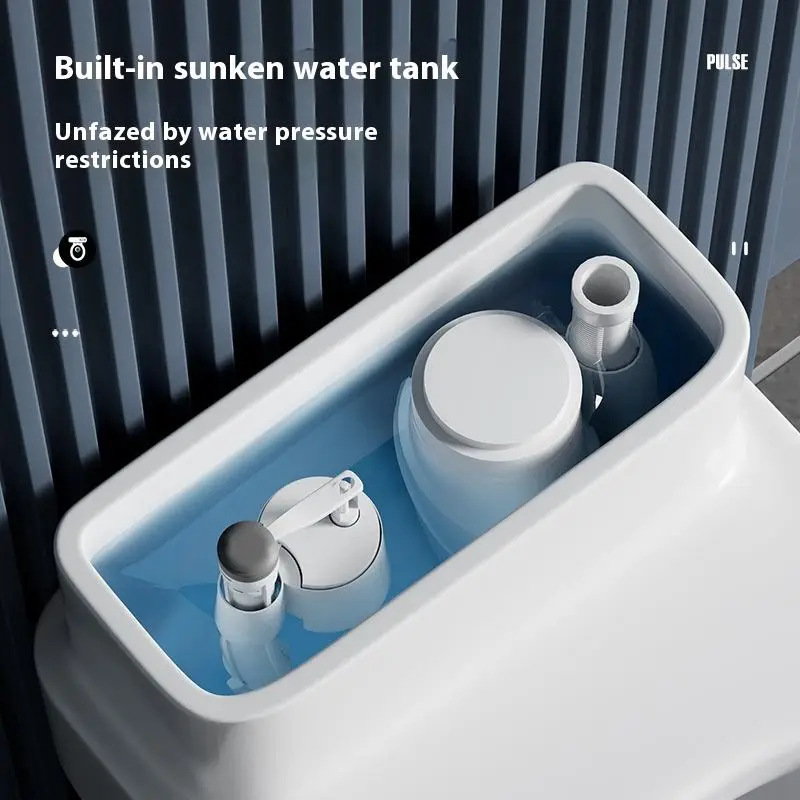 Customized Intelligent Color Pulse Household Siphonic Bathroom Toilet Without Water Pressure Limit and Unplugged — image 5