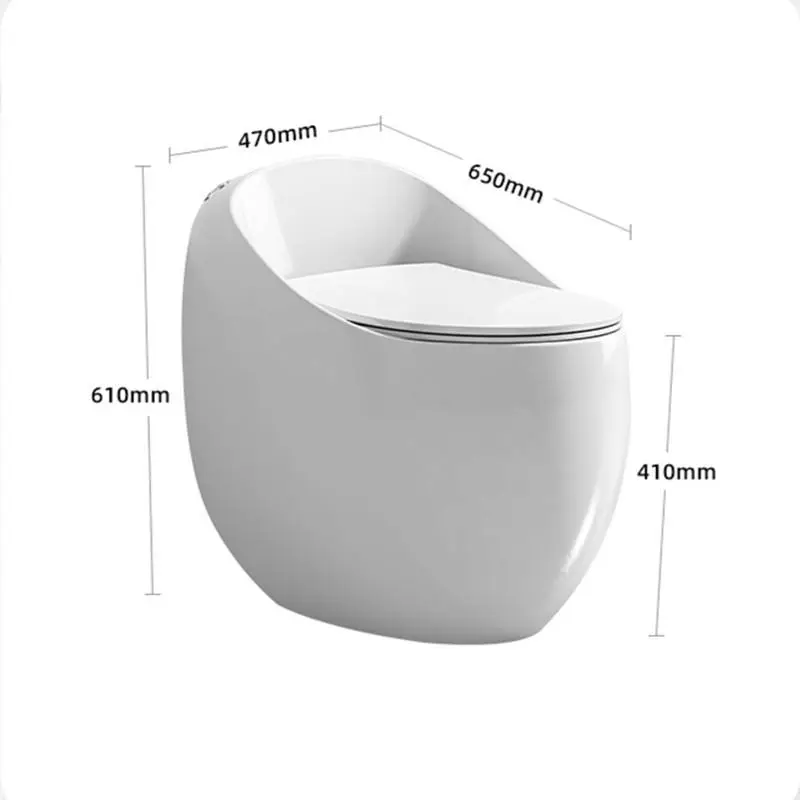 Factory Wholesale Personalized and Creative Skibidi Toilet Siphonic Silent Small-sized Toilet Egg-shaped Toilet — image 3
