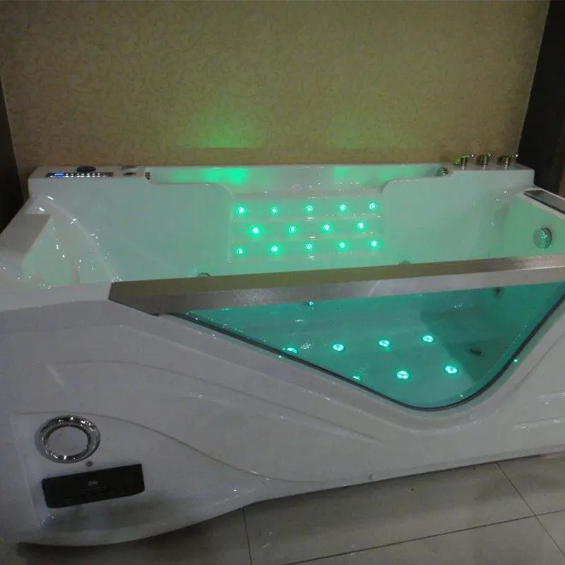 Double Apron Bathtub,l Shaped Shower Bath,2 Person Jetted Tub Shower Combo — image 3