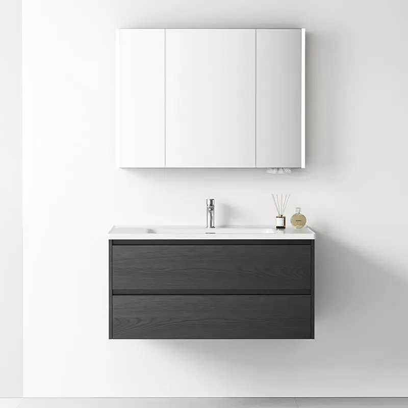 Modern Design Hotel Sink Cabinet Factory Direct Bathroom Vanity Set with Wall Cabinet for Hotels — view 1