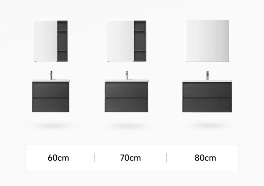 Modern Design Hotel Sink Cabinet Factory Direct Bathroom Vanity Set with Wall Cabinet for Hotels — image 5