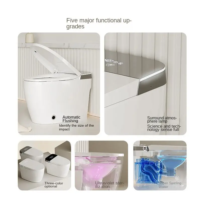 Genuine Smart Toilet Remote Control Fully Automatic Ultraviolet Water Pressure Restriction S-Trap Integrated for Household Use — image 4