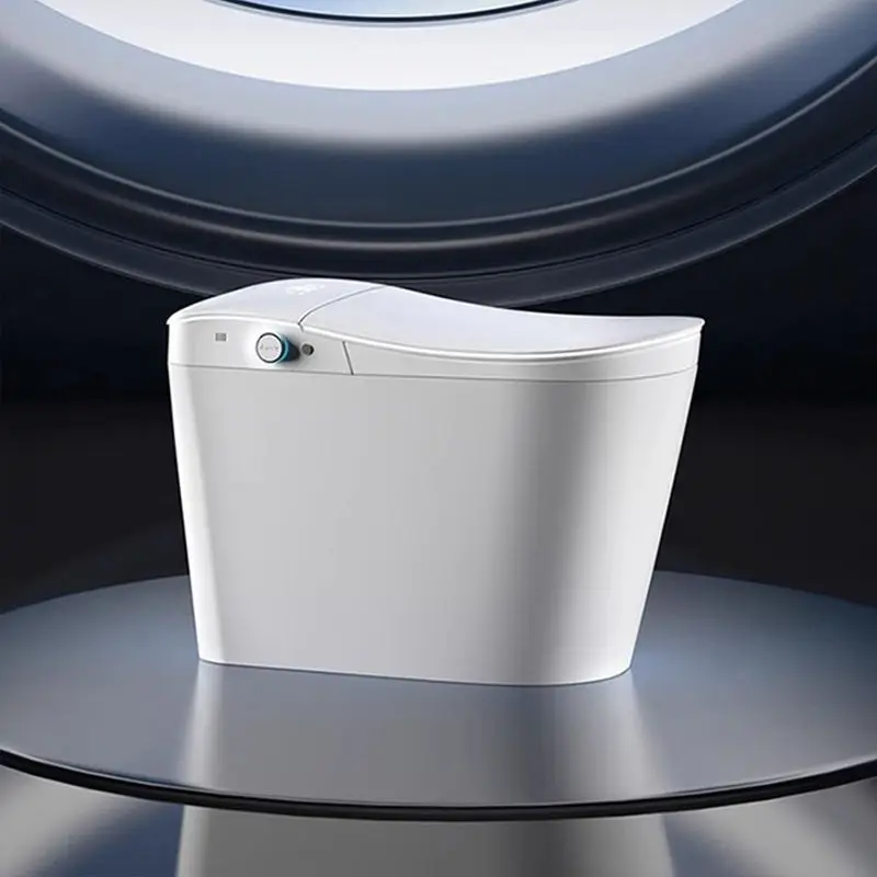 Auto Sensor Flush Elongated One Piece Intelligent Toilet Bowl Smart Toilet with Remote Control Heated Seat Dual-Flush S- — view 1