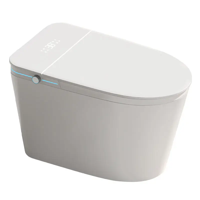 Smart Toilet Automatic Flip Cover Heated Seat Floor Mounted Hot Double Waterway Water Pressure Restriction S-Trap Drainage — image 6