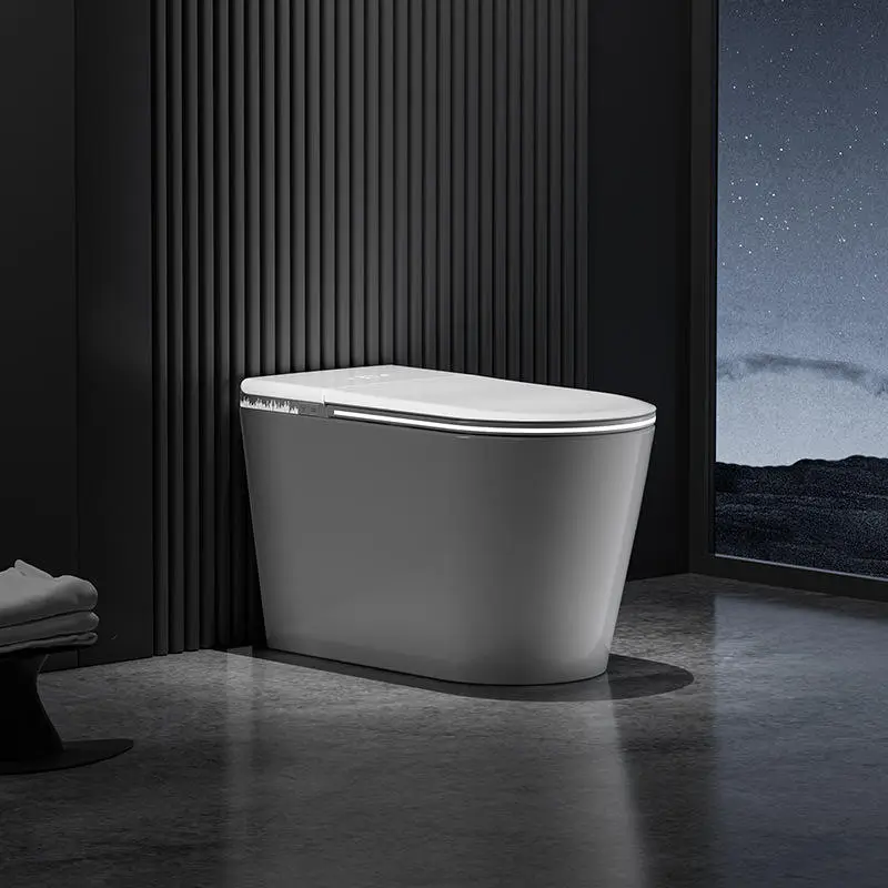 Light Intelligent Household Toilet Full-Automatic Flip Cover Integrated Water Tank No Water Pressure Limit S-Trap Draina — view 2