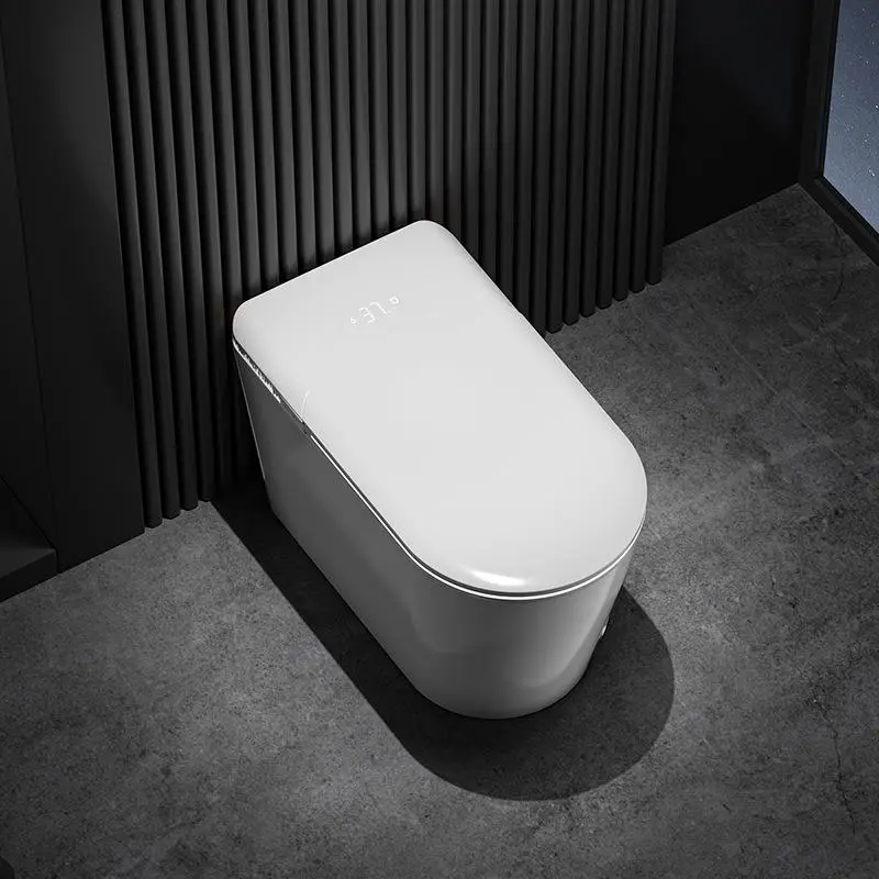 Light Intelligent Household Toilet Full-Automatic Flip Cover Integrated Water Tank No Water Pressure Limit S-Trap Draina — view 4