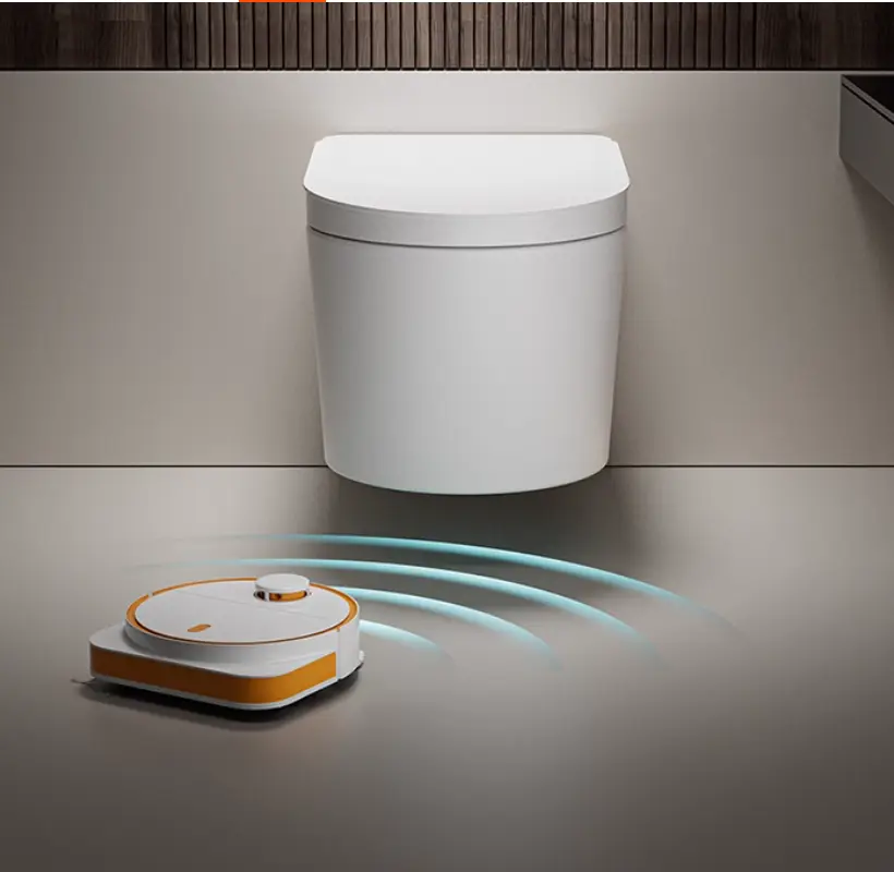 New Design Multicolor LED Elongated Wall-Mounted Ceramic Toilet with Heated Seat and Remote Control — image 4