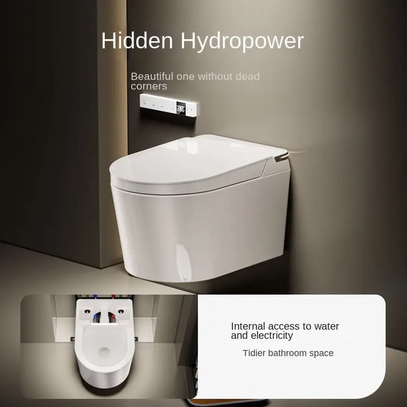 New Design Multicolor LED Elongated Wall-Mounted Ceramic Toilet with Heated Seat and Remote Control — image 5