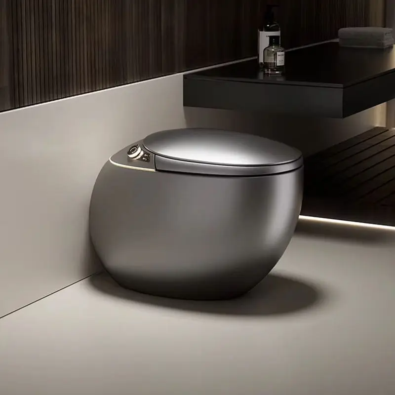 High Quality Orange Grey Color Electric Automatic Self Cleaning Integrated Heated Seat S-Trap Intelligent Smart Toilet R — view 1