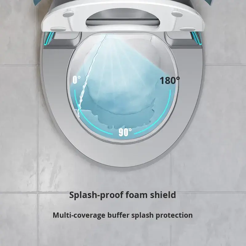 Creative One Piece Gray Egg Shape Smart Toilet Floor Mounted S-trap Automatic Toilet with Night Light Automatic Cover Modern WC — image 6