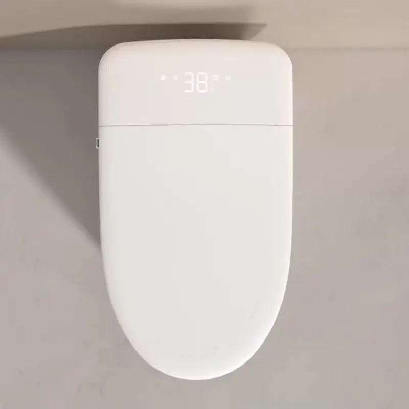 Ultrathin Automatic Square Toilet Seat Floor Mounted S-trap Ambient Lighting Ceramic Smart Toilet Heated Seat Remote Control — image 6