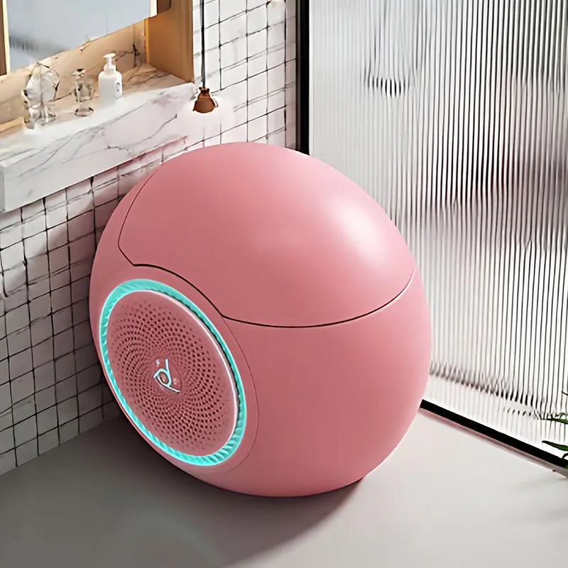 2025 Newest Design Egg Shape Customize Colors Music Sound Control Automatic Intelligent Ceramic Integrated Smart Toilet — image 3
