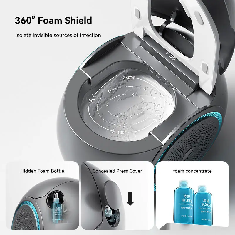 2025 Newest Design Egg Shape Customize Colors Music Sound Control Automatic Intelligent Ceramic Integrated Smart Toilet — image 4