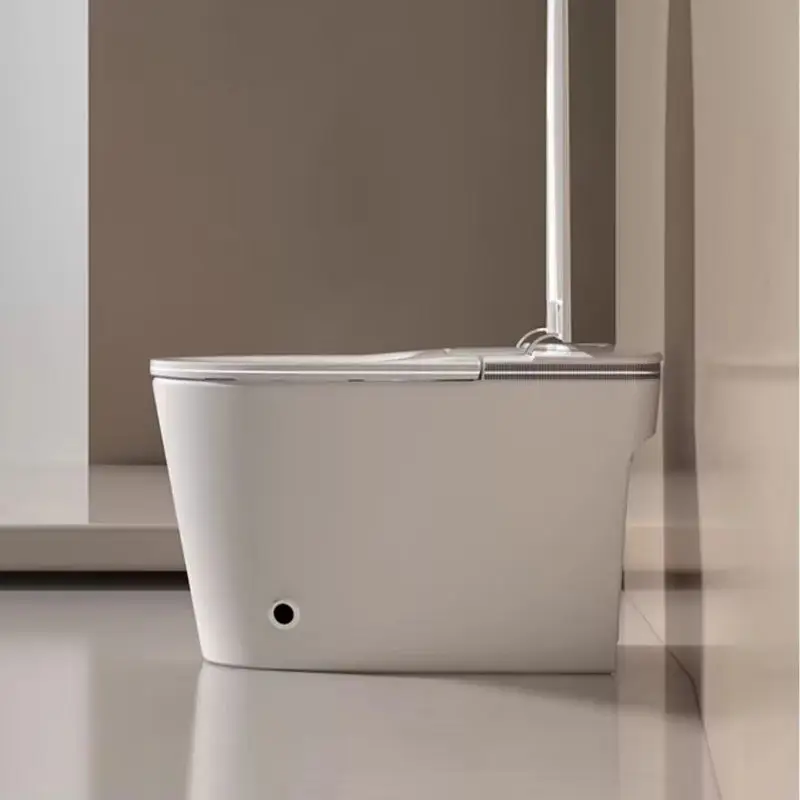 Ceramic Sanitary Automatic Flap Foot Sensor Smart Toilet Siphon Flush One Piece Intelligent WC Toilet Bowl S-trap Heated Seat — image 6