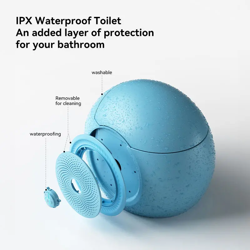 2025 Newest Design Egg Shape Customize Colors Music Sound Control Automatic Intelligent Ceramic Integrated Smart Toilet — image 6
