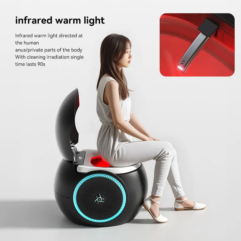 New Design Hotel Egg Smart Toilet Bathroom Intelligent Toilet Bowl Green Electric Automatic Flush Sensor Toilet — view 4