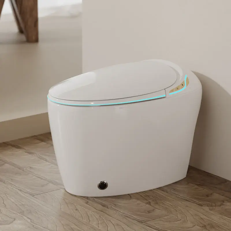 All One Fully Automatic S-Trap Remote Control Dual-Flush Round Home Use Smart Bidet Wc Sensor Toilet Heating Automatic O — view 1