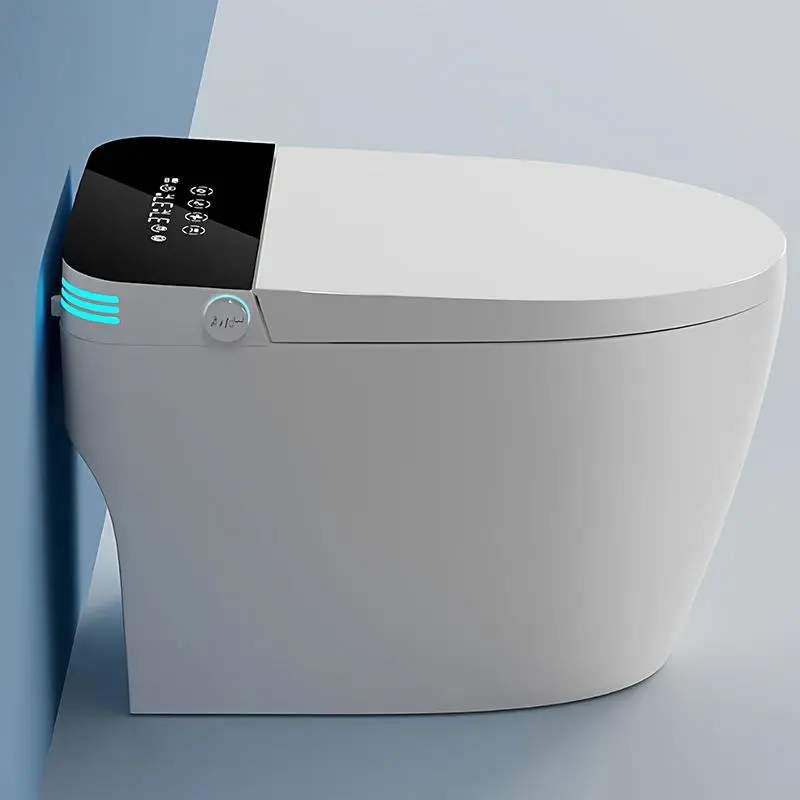 Modern Auto Sensor Flush One Piece Intelligent Bidet WC Heating Toilet Bowl Automatic Operation Smart Toilet P-Trap/S-Trap — image 4