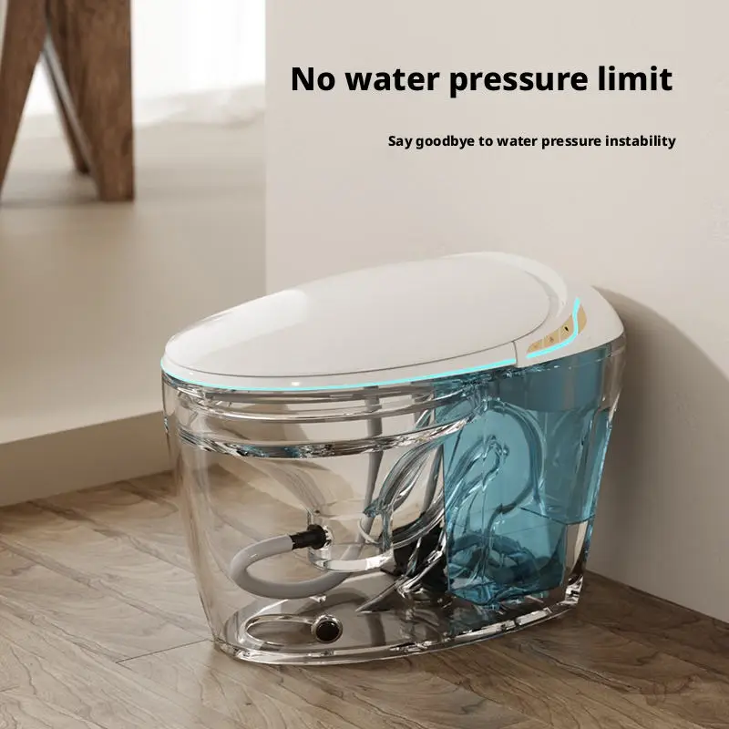 All One Fully Automatic S-Trap Remote Control Dual-Flush Round Home Use Smart Bidet Wc Sensor Toilet Heating Automatic Oem — image 5