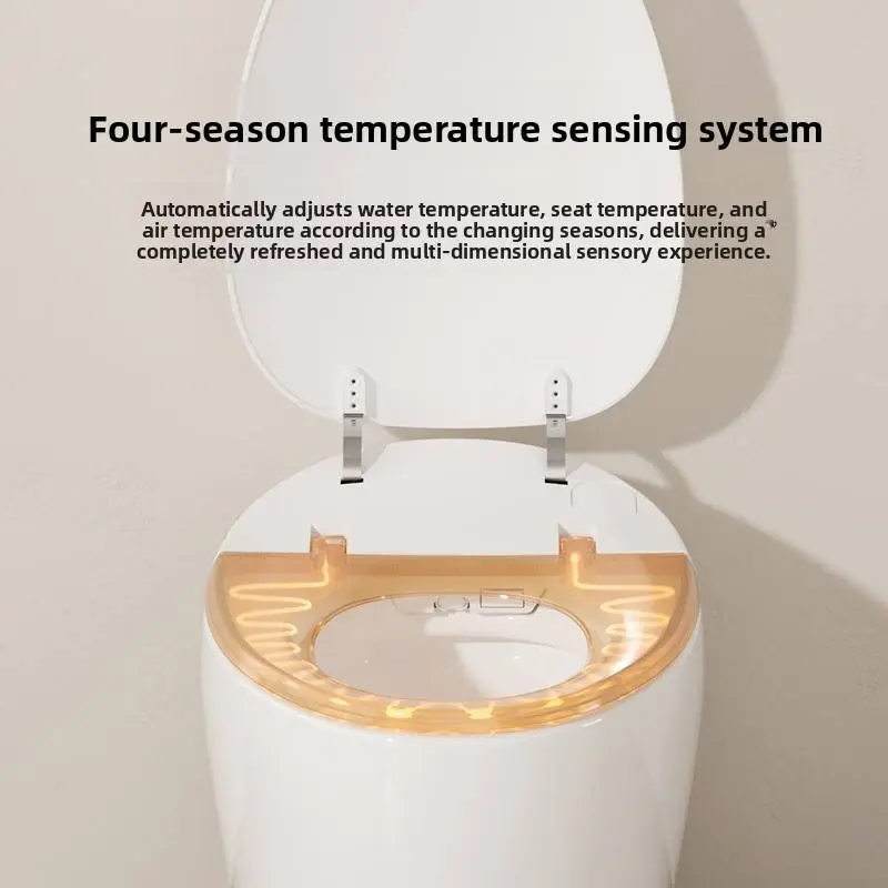 All One Fully Automatic S-Trap Remote Control Dual-Flush Round Home Use Smart Bidet Wc Sensor Toilet Heating Automatic Oem — image 6